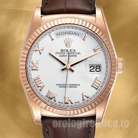 rolex day date oro cinturino pelle|Acquista Rolex Day.